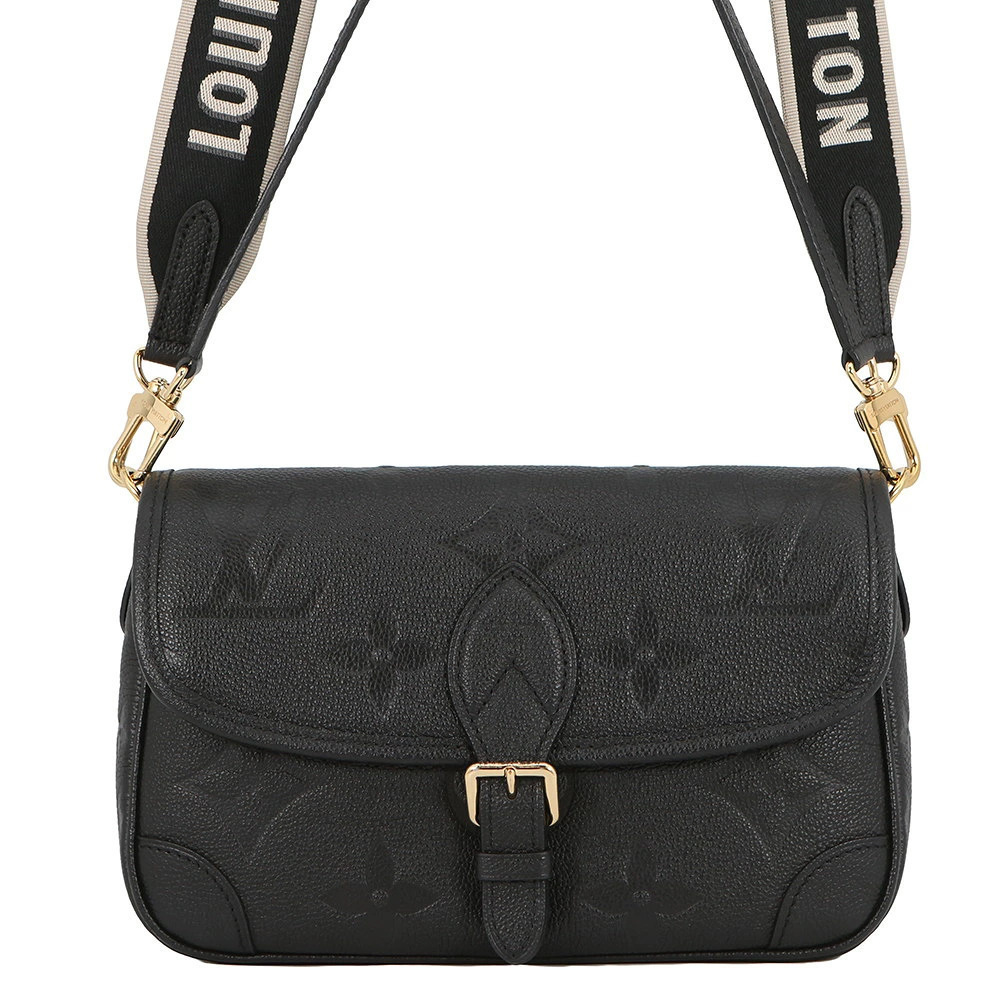 Louis Vuitton Monogram Empreinte Diane Shoulder Bag Black